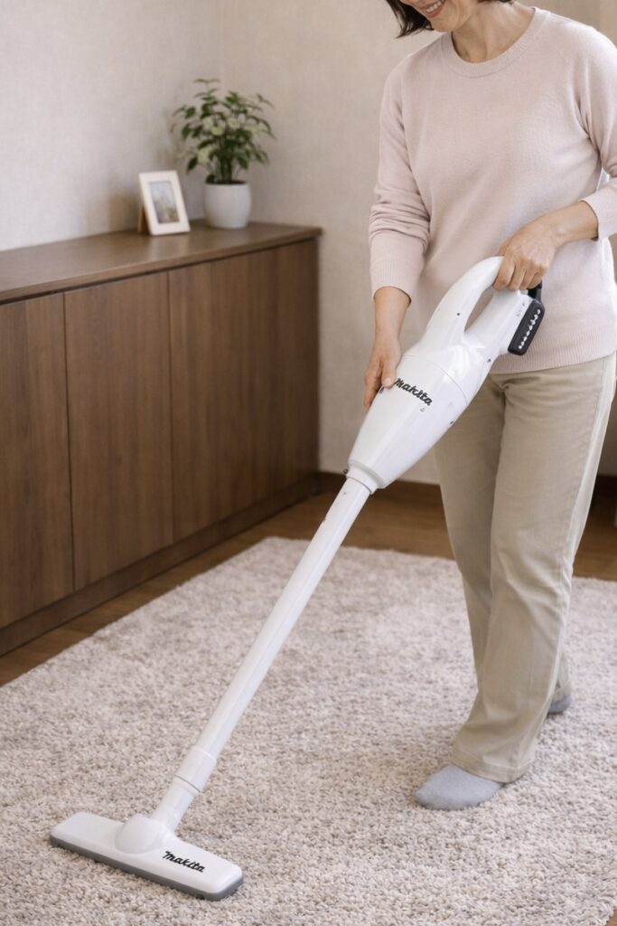 スティック掃除機ならいつでも手軽に掃除ができます。